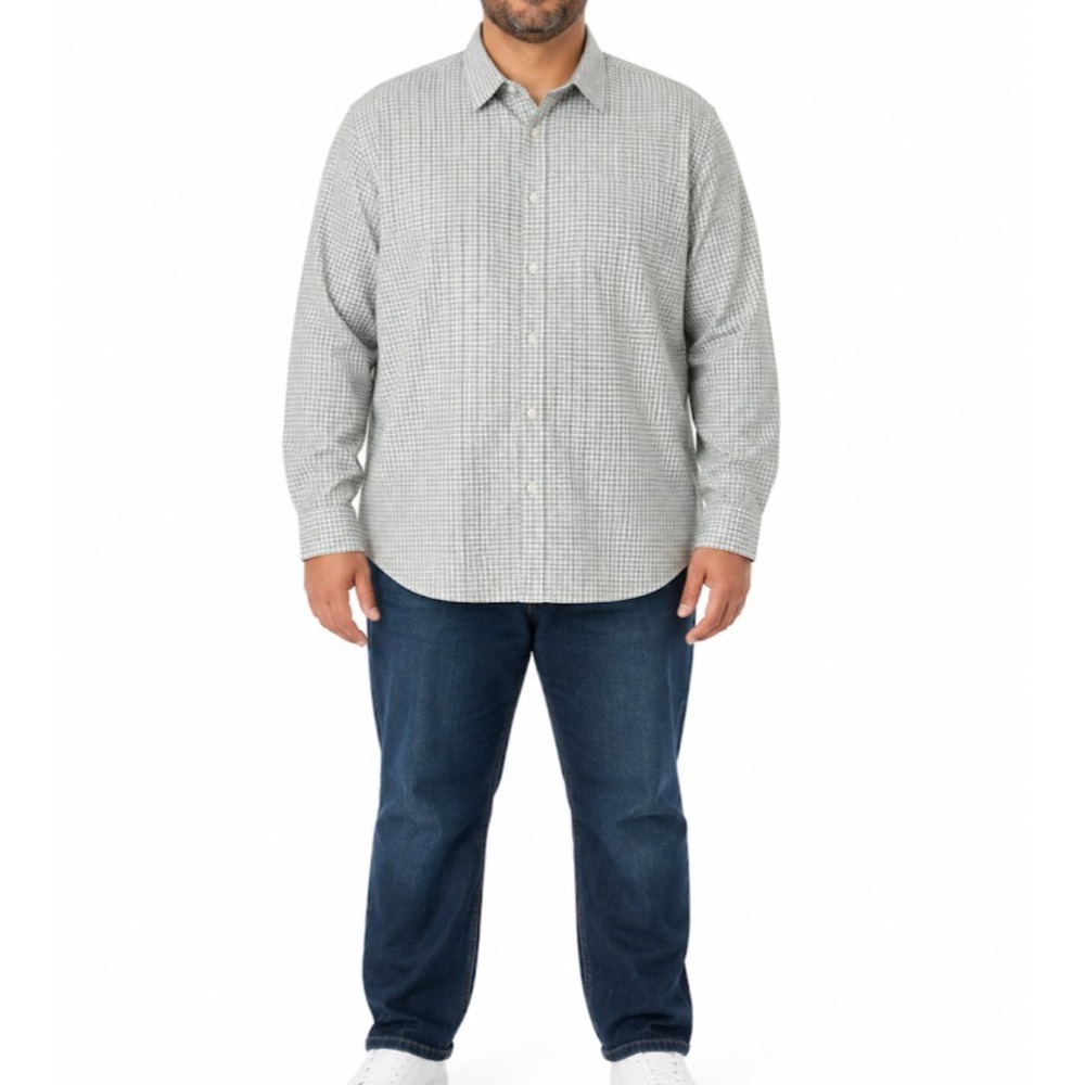 Banana Republic Shirt Men XXL Multicolor Plaid Slim Fit Button Up Casual Cotton